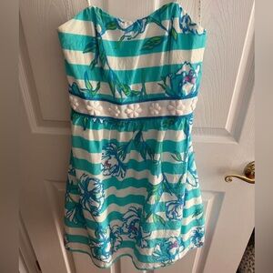 Lilly Pulitzer Turquoise and Lime Dress